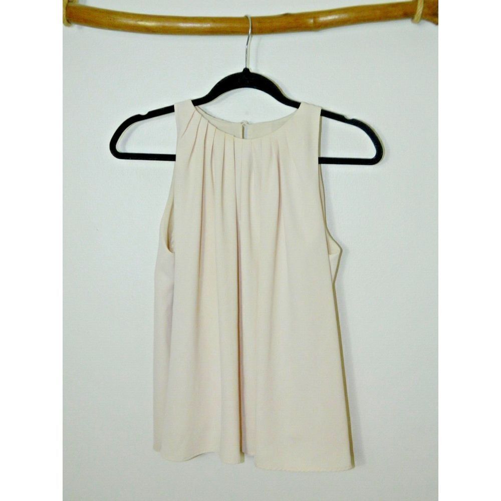 ASM ANNA Blouse Women's Size Medium Ivory Cream‎ Sleeveless Top